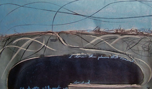Memories in Blue 2, 2008 (mixed media on paper)