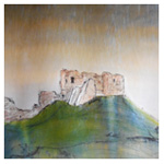 Duffus Castle, 2016 (mixed media on paper)