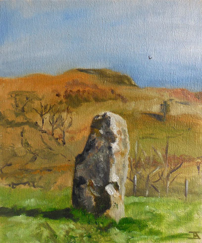 Ballibrad Stone, 2016 (oil on canvas on board)
