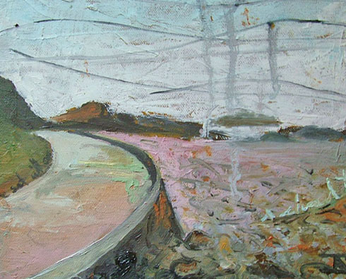 Beyond the Rock, 2009 (oil on canvas on board)
