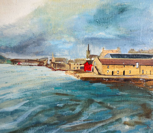 Neap Tide Pier, 2016 (oil on canvas on board)