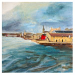 Neap Tide Pier, 2016 (oil on canvas on board)